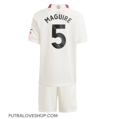 Dres Manchester United Harry Maguire #5 Tretina pre deti 2023-24 Krátky Rukáv (+ trenírky)